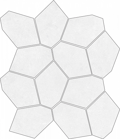 Мозаика из керамогранита под бетон 30x30 Mosaico White Piramide