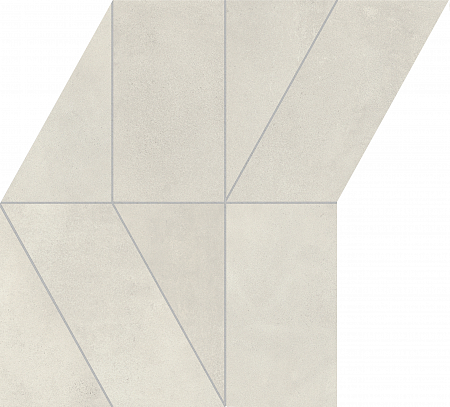 Мозаика из керамогранита под бетон Multiforme Porcelain Tile Freccia Tessere Calce I915