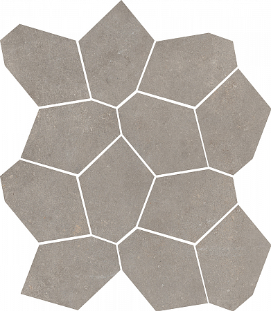 Мозаика из керамогранита под бетон 30x30 Mosaico Taupe Piramide