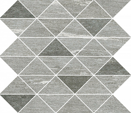 Мозаика из керамогранита с эффектом кварцита  Greige/Dark Grey Triangle Mix