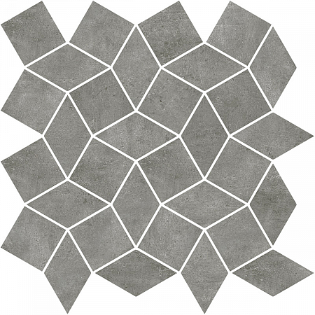 Мозаика из керамогранита под бетон/цемент Smoke Mosaico Diamond