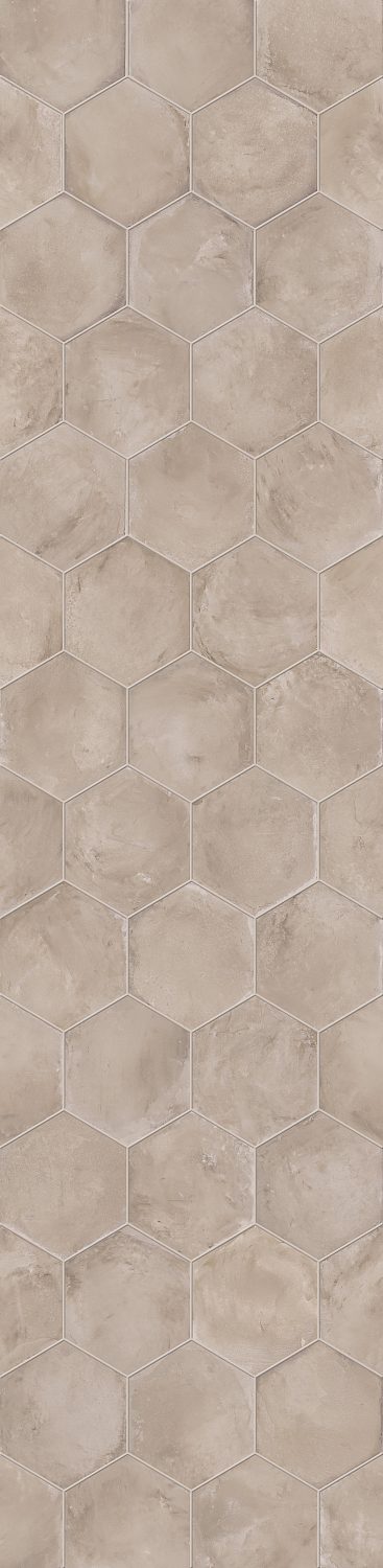 Плитка из керамогранита под бетон Terra Grigio Esagono 0092