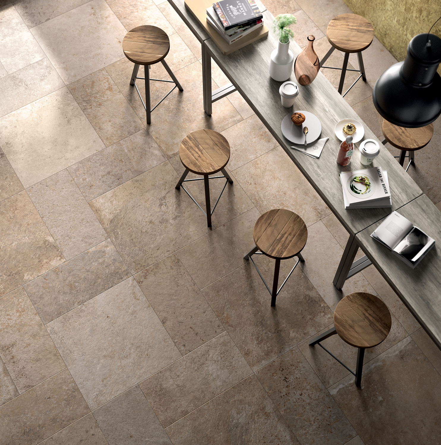 Плитка из керамогранита под камень Springstone Silver Modulo C/3