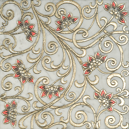 Мраморная плитка Decorative Art Alfa Ceti T Bianco Carrara Silver
