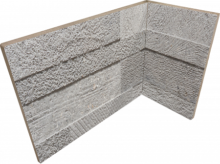 Внутренний угловой элемент из керамогранита под бетон Grey
