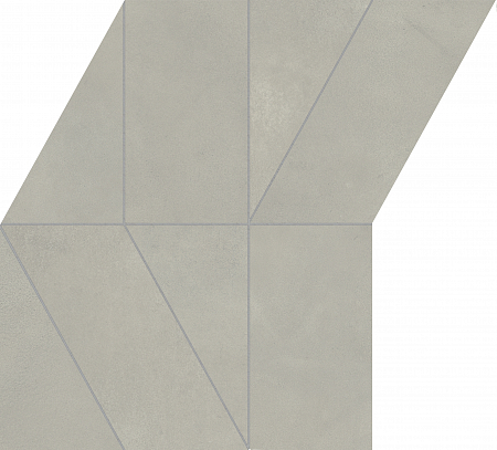 Мозаика из керамогранита под бетон Multiforme Porcelain Tile Freccia Tessere Perla I916