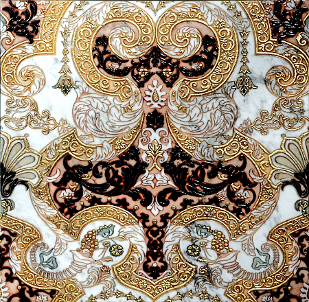 Мраморная плитка The Original Merope Tss Bianco Carrara Nero Gold