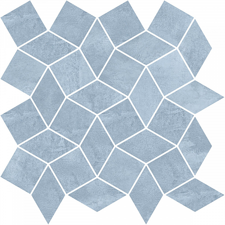 Мозаика из керамогранита под бетон/цемент Royal Blue Mosaico Diamond
