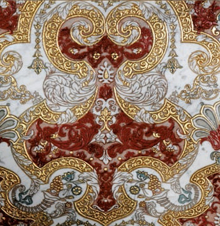 Мраморная плитка The Original Merope Tss Bianco Carrara Rosso Gold